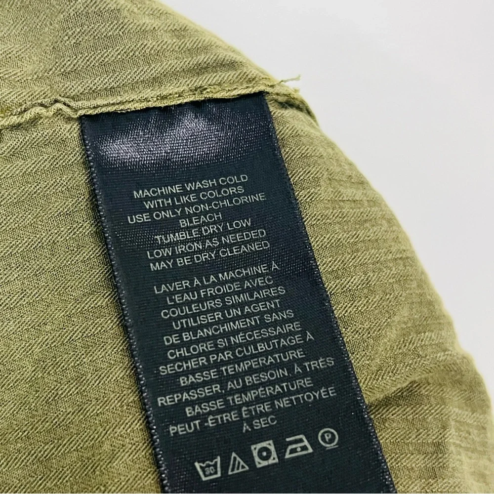 Free People We The Free Green Vest button front size small - Picture 8 of 9